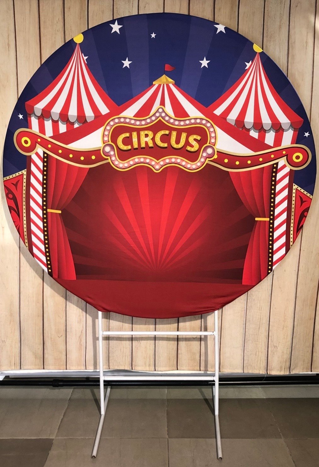 estructura redonda mas tela circo